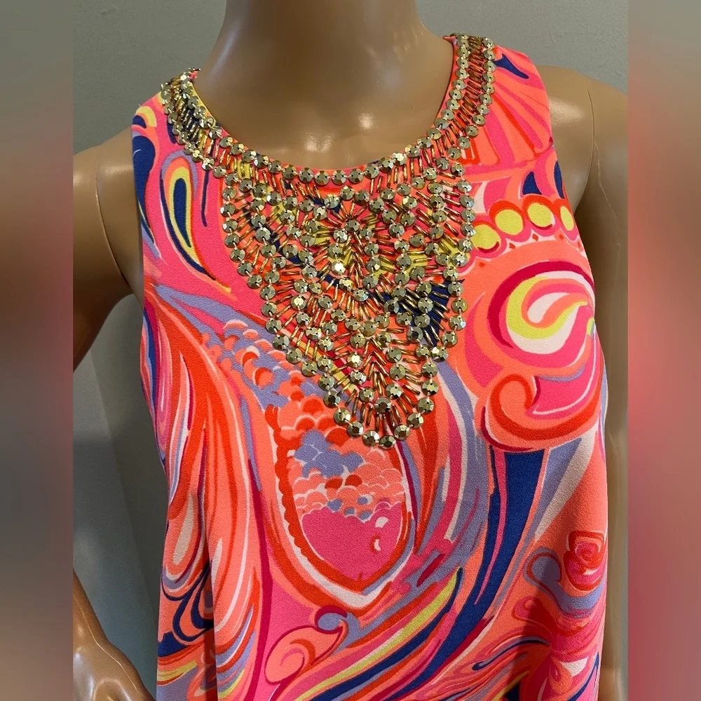 Lilly Pulitzer "Mimi" Dress with Beading Detail in Size XS   NWT - Picture 2 of 15